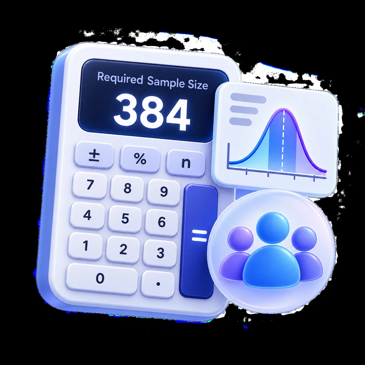 Icono de calculadora muestral
