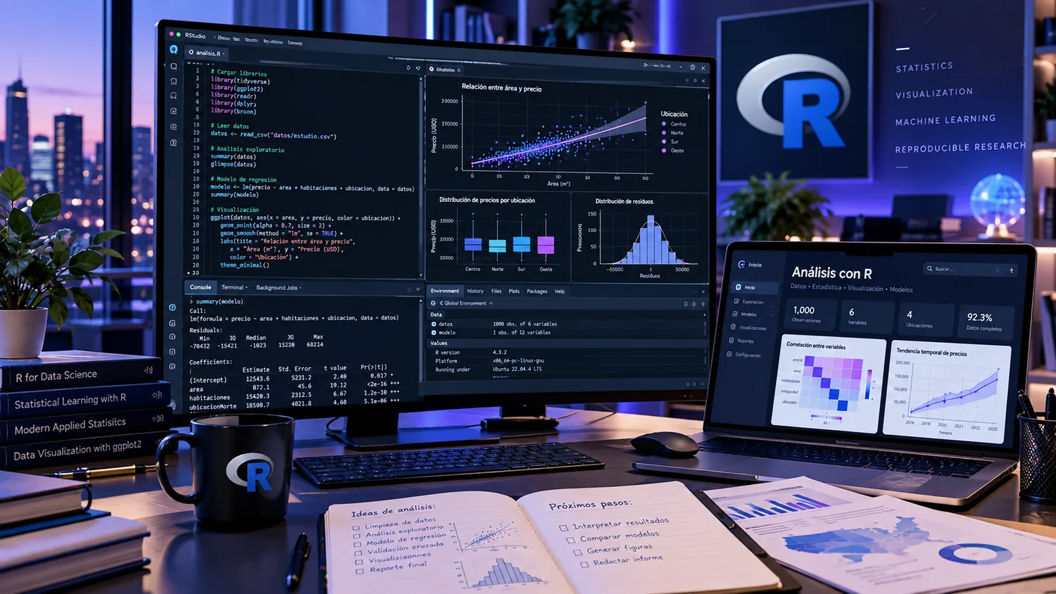 Espacio futurista de análisis con R