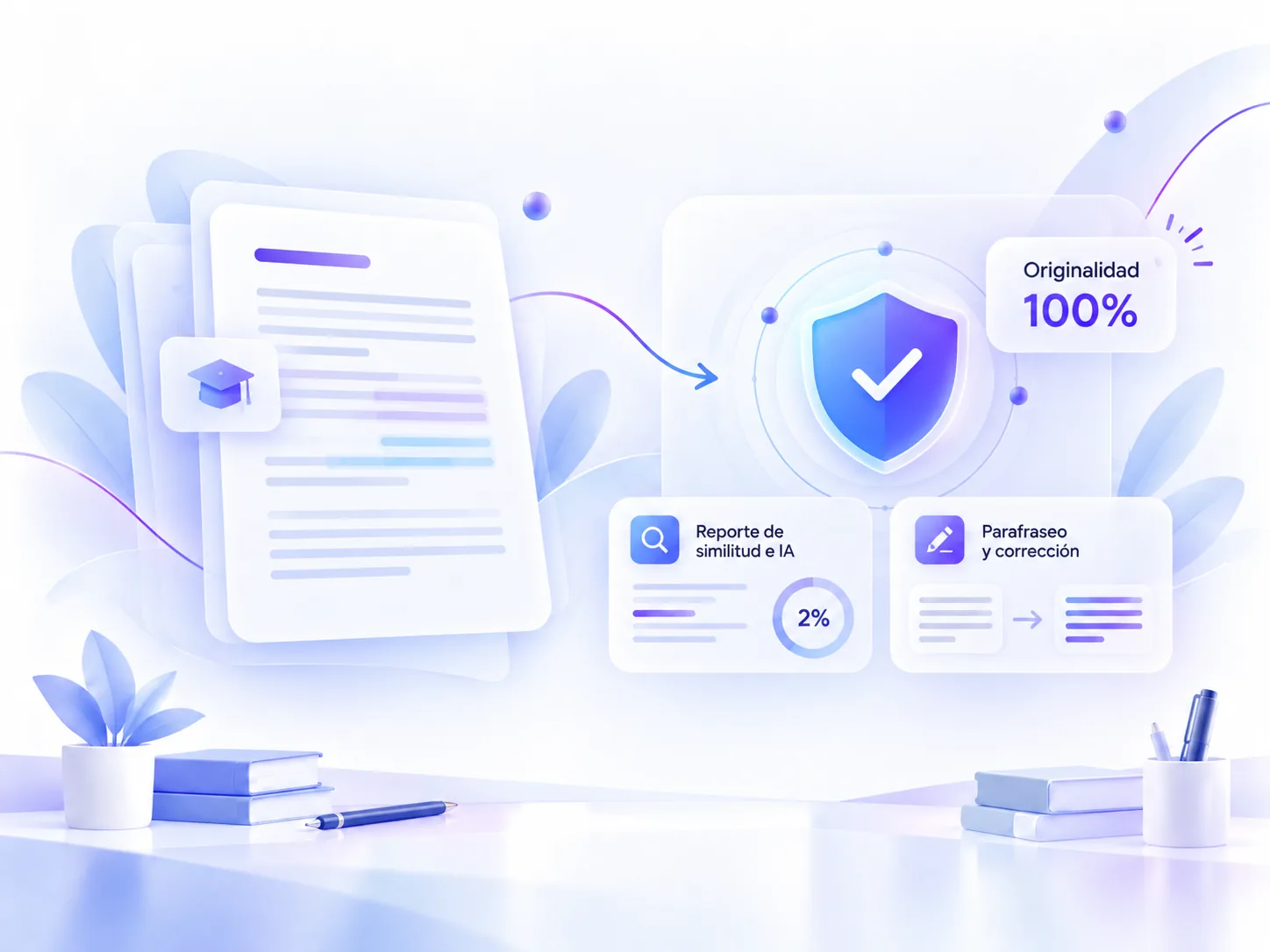 Verificación de originalidad en estilo SaaS